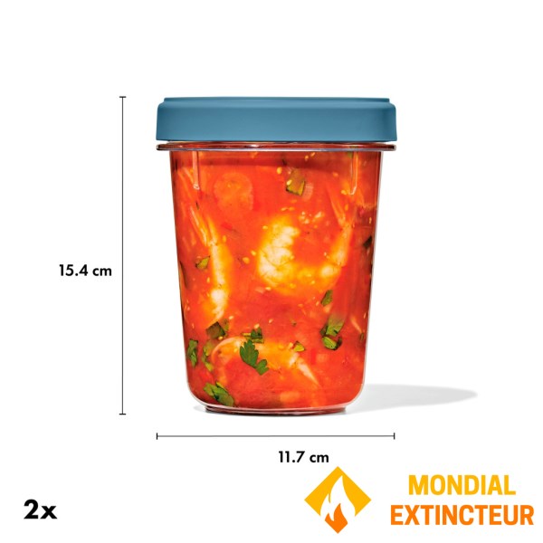 Oxo - Boites de conservation X2 Twist & Stack 900 ml