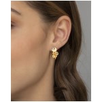 Les interchangeables - Boucles d’oreilles Bulle Strasse or jau