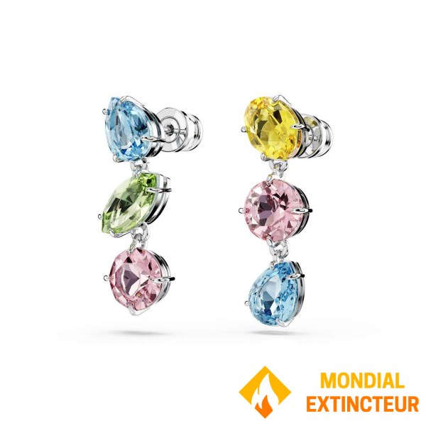 Swarovski - Boucles d’oreilles Gema asymétrique Multicolores
