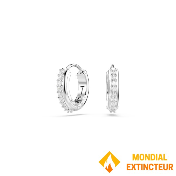 Swarovski - Boucles d’oreilles Matrix anneaux, Blanches,