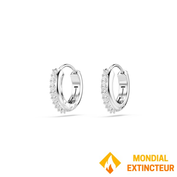 Swarovski - Boucles d’oreilles Matrix anneaux, Blanches,