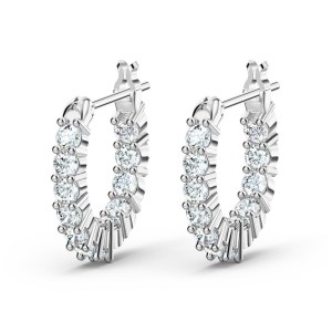 Swarovski - Boucles d’oreilles Matrix Vittore blanches
