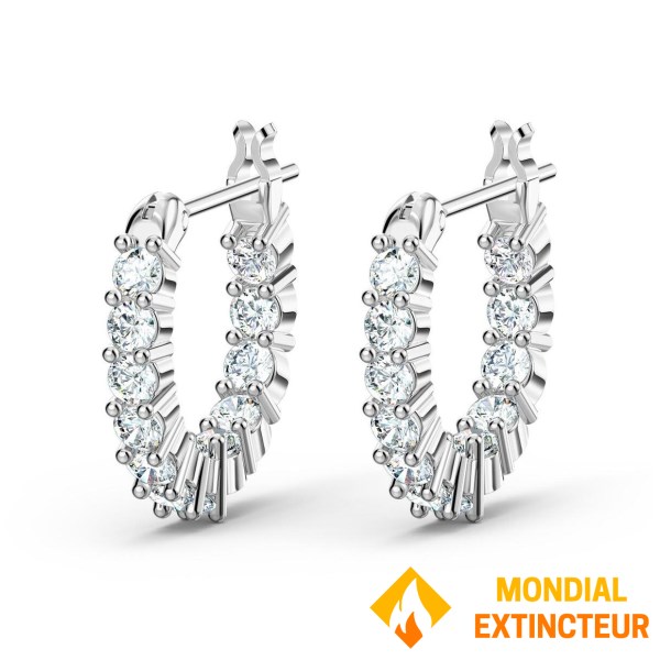 Swarovski - Boucles d’oreilles Matrix Vittore blanches