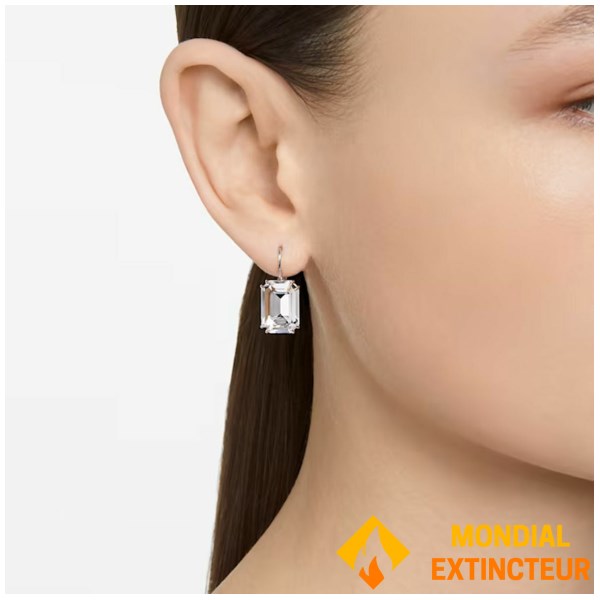 Swarovski - Boucles d’oreilles Millenia octogonale blanches