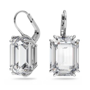Swarovski - Boucles d’oreilles Millenia octogonale blanches