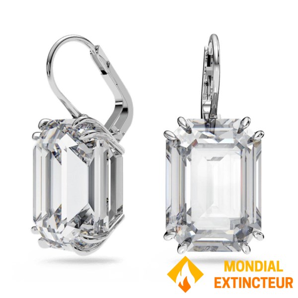Swarovski - Boucles d’oreilles Millenia octogonale blanches