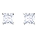 Swarovski - Boucles d’oreilles Stilla Attract Carré, Blanches