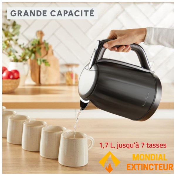 Moulinex - Bouilloire électrique Subito inox noir avec indicateur