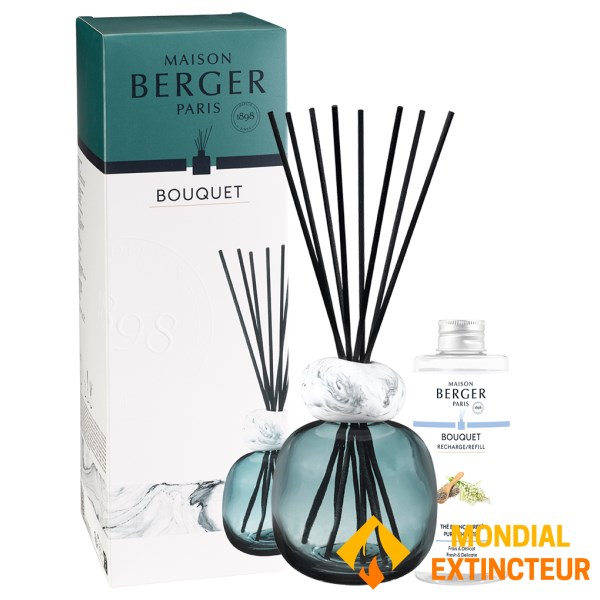 Lampe Berger - Bouquet parfumé Minérale Bleu/Blanc Thé Blanc