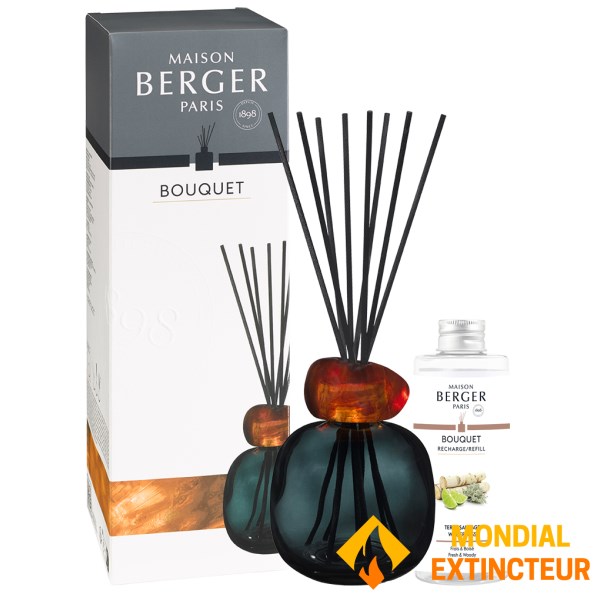 Lampe Berger - Bouquet parfumé Minérale Noir et Ambre Terre Sauvage
