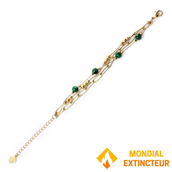 Cacharel - Bracelet Andrea vert/or