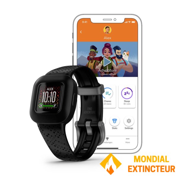 Garmin - Bracelet d’activité enfant Vivofit Jr. 3 Noir