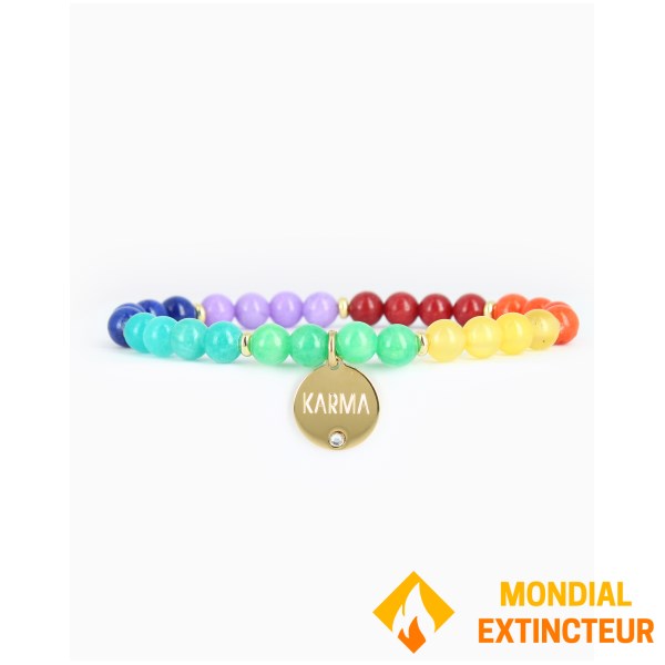 Les interchangeables - Bracelet Perles Karma - multicolore