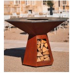 Hexagone - Braséro Grand banquet Corten 150