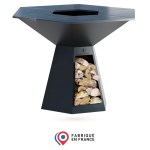 Hexagone - Braséro Grand banquet Epoxy noir 150