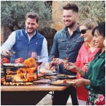 Hexagone - Braséro Grand banquet Epoxy noir 150