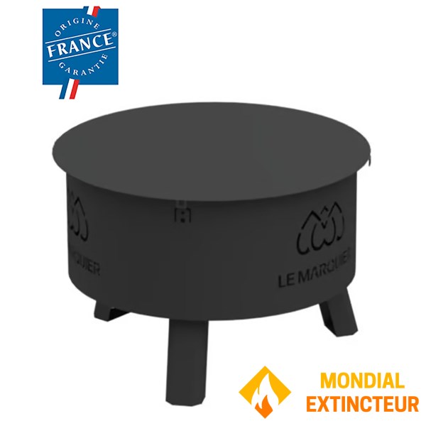 Le Marquier - Braséro Original noir ( Ø 60) avec couvercle