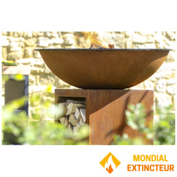 Quoco - Braséro Piatto Medium Corten Ø84