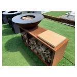 Quoco - Braséro Piatto Tavolo M Corten