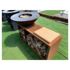 Quoco - Braséro Piatto Tavolo Medium Corten Ø84