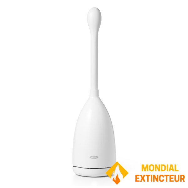 Oxo - Brosse à WC Avec nettoie-bord blanc