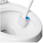 Oxo - Brosse à WC Avec nettoie-bord blanc