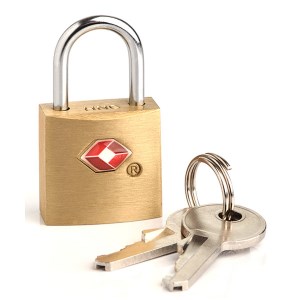 Travel Blue - Cadenas laiton A clé TSA