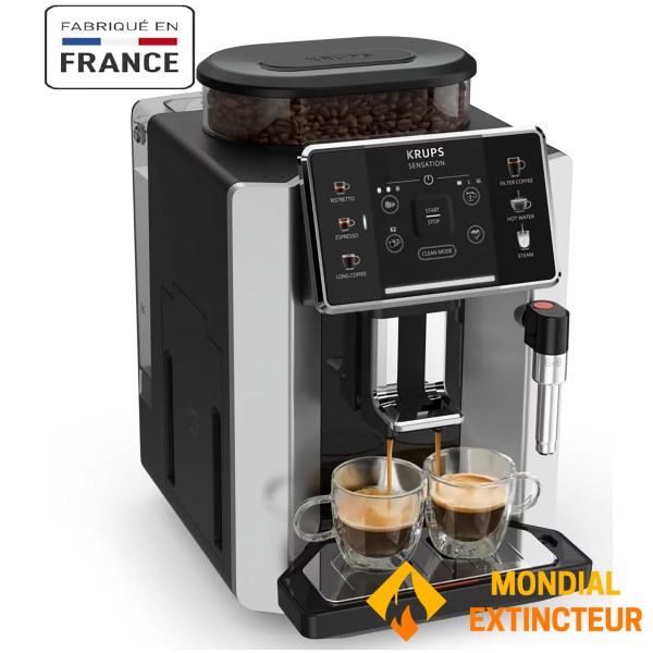 Krups - Cafetière à broyeur Sensation silver