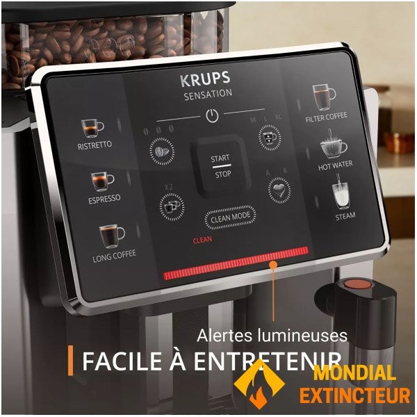Krups - Cafetière à broyeur Sensation silver