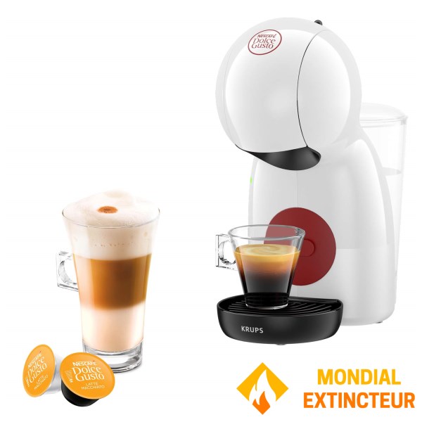 Krups - Cafetière Dolce Gusto Piccolo XS blanc/rouge