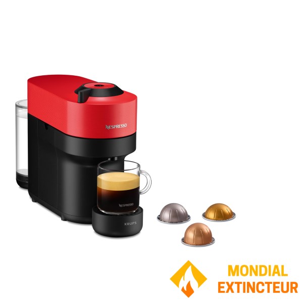Krups - Cafetière à dosettes Vertuo POP rouge
