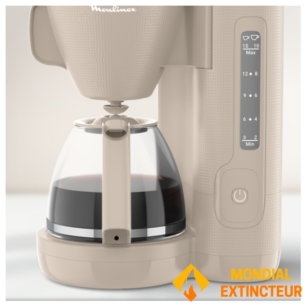 Moulinex - Cafetière électrique Morning Gris chaud