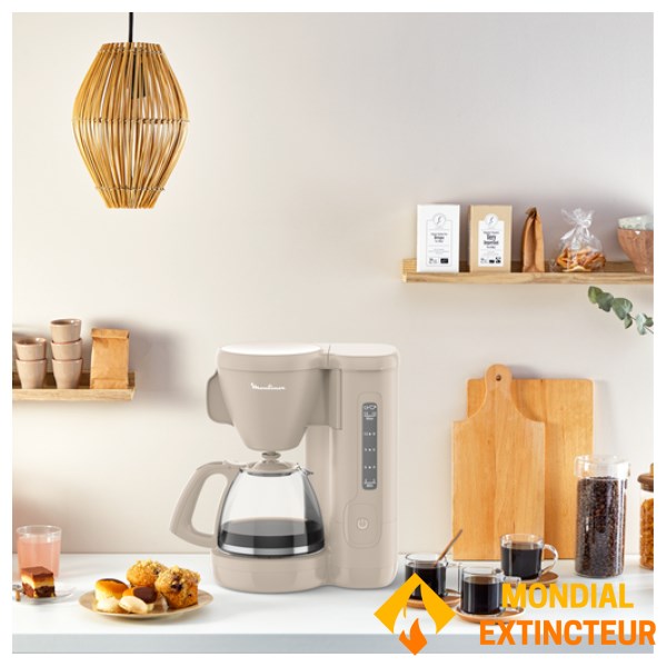 Moulinex - Cafetière électrique Morning Gris chaud