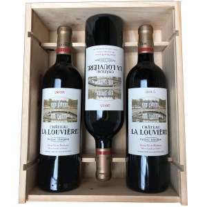 Lurton - Caisse vin rouge Pessac-Léognan La Louvière 2015 - 3 bout