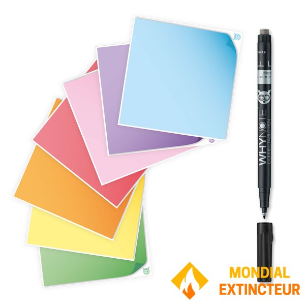 Whynote - Carnet de mémos détachables et effaçables Mémo Post