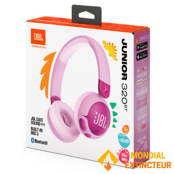 JBL - Casque Bluetooth enfant JBL Junior 320BT rose