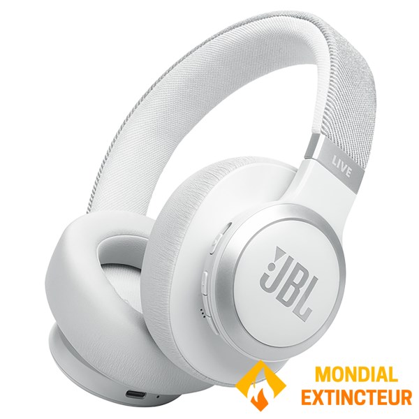 JBL - Casque Bluetooth  Réducteur de Bruit live 770NC - Blanc