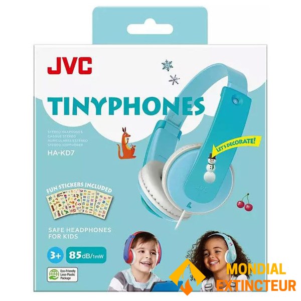 JVC - Casque filaire enfant Avec limiteur sonore - Turquoise