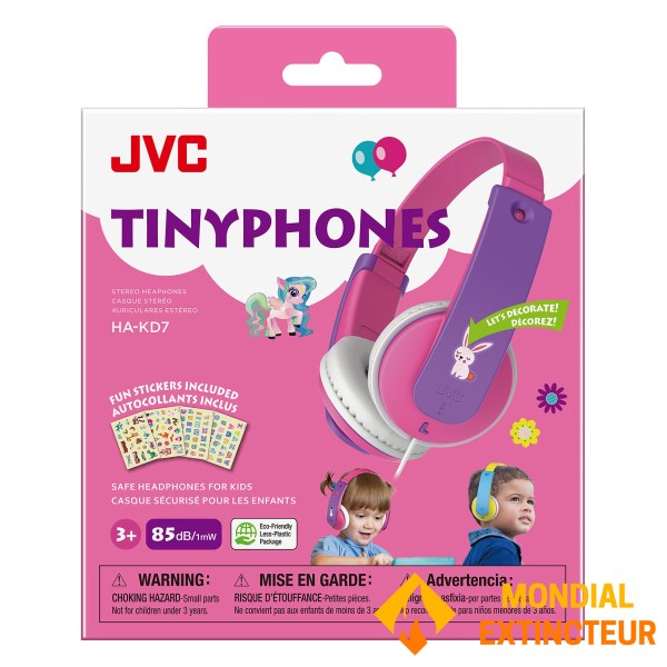 JVC - Casque filaire enfant Avec limiteur de volume - Rose