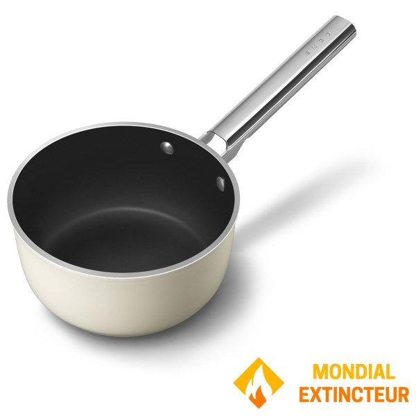 Smeg - Casserole 20 cm  Esthétique Années 50 crème mat