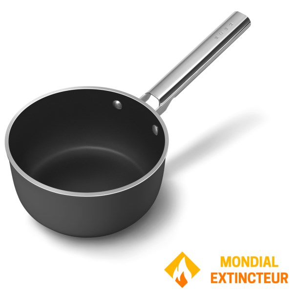 Smeg - Casserole 20 cm  Esthétique Années 50 noir mat