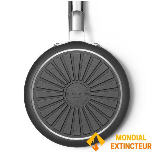 Smeg - Casserole 20 cm  Esthétique Années 50 noir mat