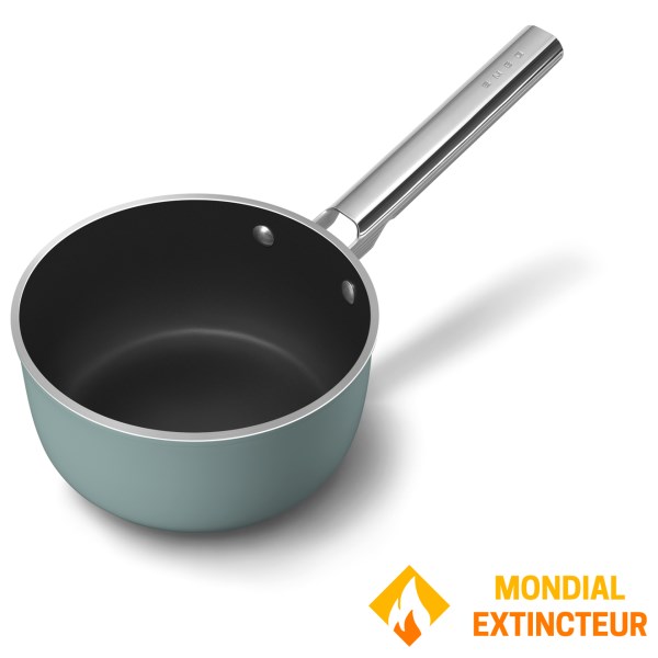 Smeg - Casserole 20 cm  Esthétique Années 50 vert mat