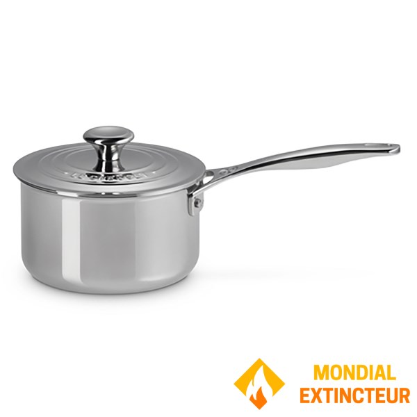 Le Creuset - Casserole Inox Signature avec couvercle 16cm