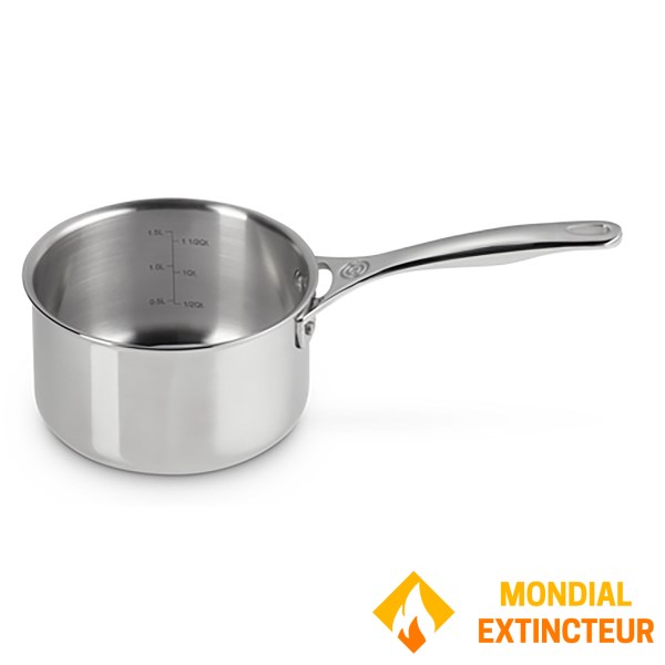 Le Creuset - Casserole Inox Signature avec couvercle 16cm