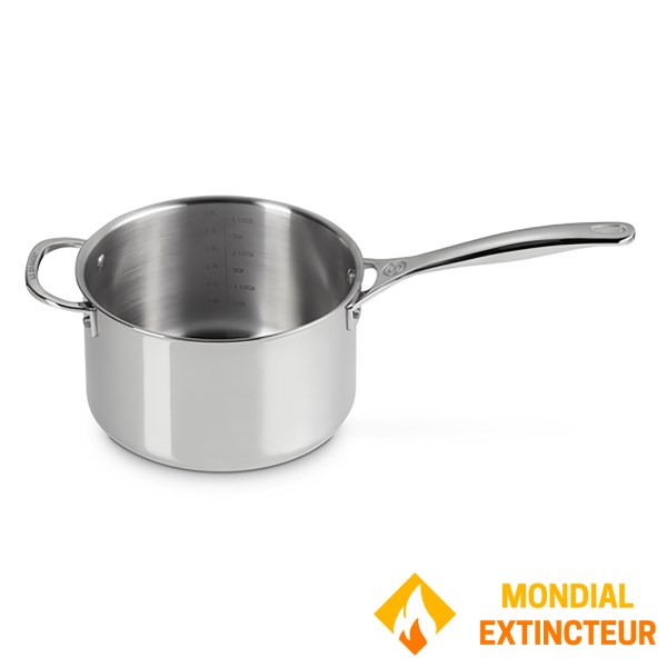 Le Creuset - Casserole "Signature"-  20 cm inox + couvercle