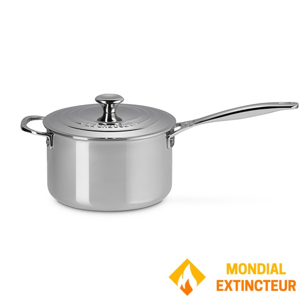 Le Creuset - Casserole "Signature"-  20 cm inox + couvercle