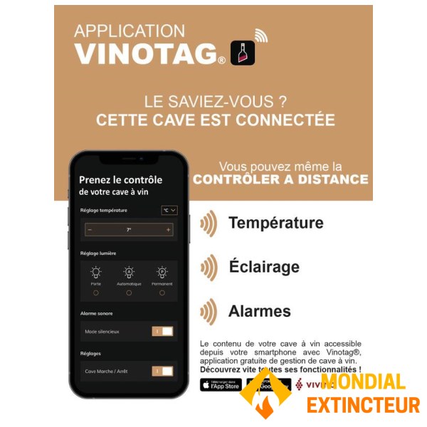 La Sommeliere - Cave de vieillissement 181 bouteilles vitrée