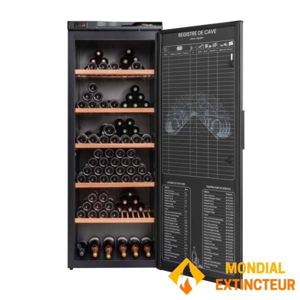 Climadiff - Cave à vin de vieillissement  294 bouteilles - porte pleine