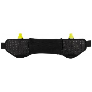 Avento - Ceinture de sport 2 bidons Noir/jaune